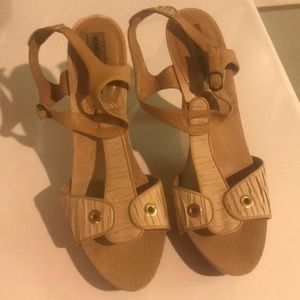 Manolo Blahnik nude heels